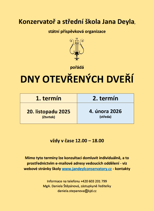 Dny otevřených dveří – plakát
